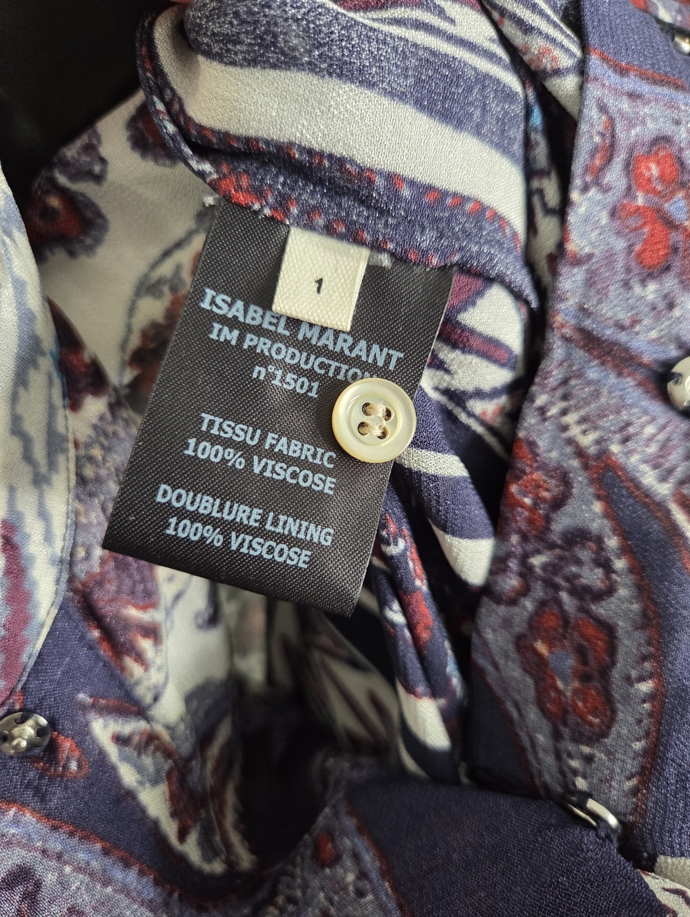 Isabel Marant Etoile Tayler Paisley Playsuit Long Sleeve Lightweight Romper - Picture 10 of 11
